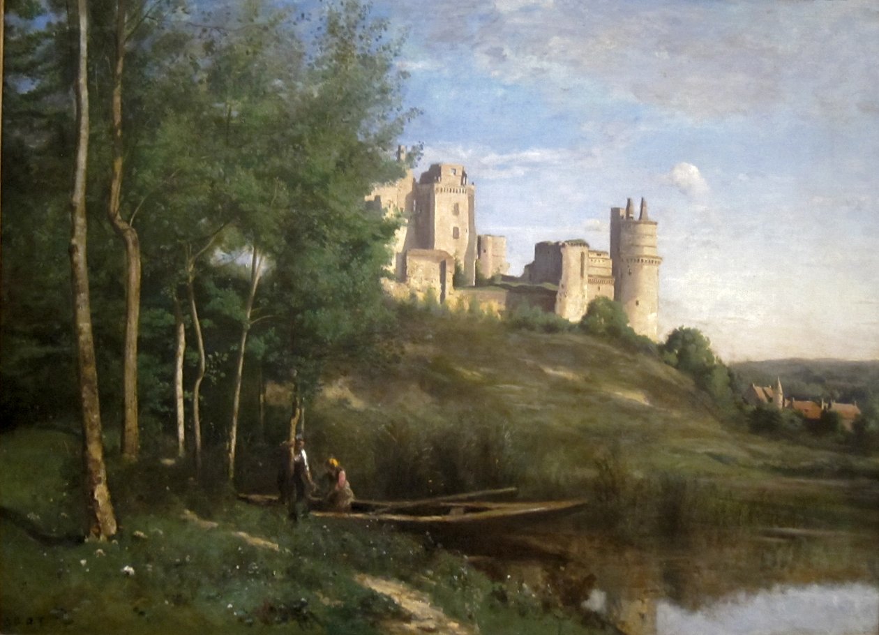 Ruinerne af Pierrefonds Slot af Jean Baptiste Camille Corot
