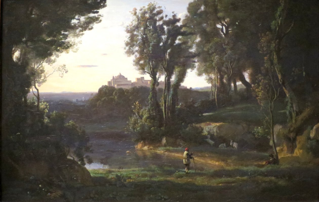 Webstedet i Italien af Jean Baptiste Camille Corot