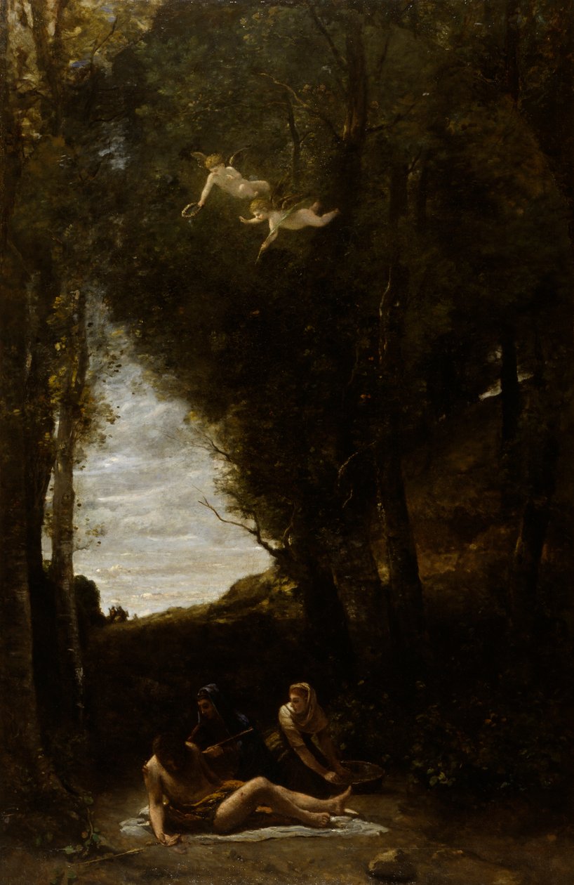 Sankt Sebastian hjulpet af hellige kvinder af Jean-Baptiste-Camille Corot