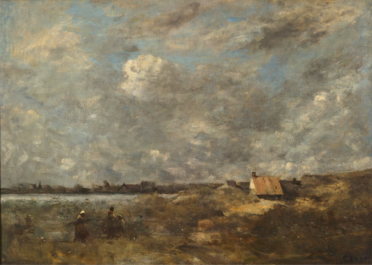 Storm vejr. Pas-de-Calais af Jean Baptiste Camille Corot