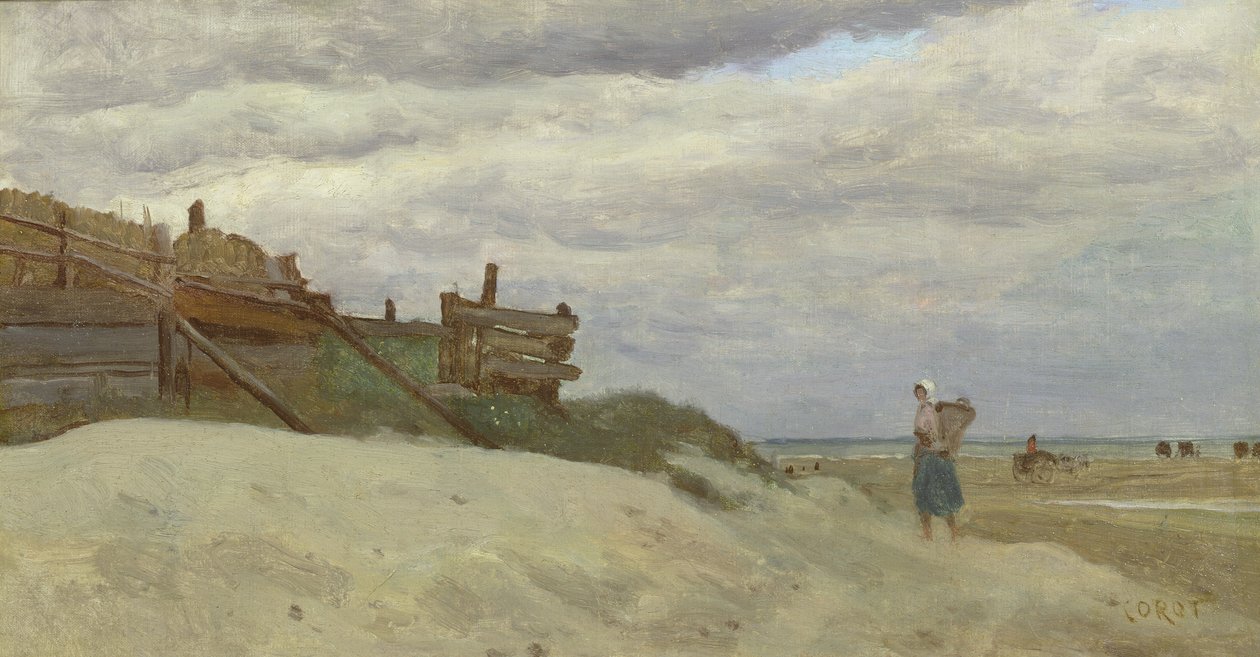 Stranden ved Dunkirk, 1857 af Jean Baptiste Camille Corot