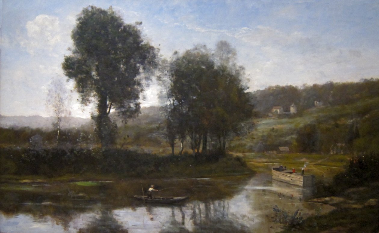 Svingningen i Seinen ved Port Marly af Jean-Baptiste-Camille Corot