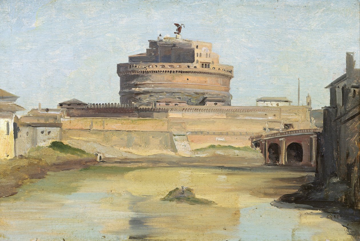 Slottet St. Angelo, Rom af Jean Baptiste Camille Corot