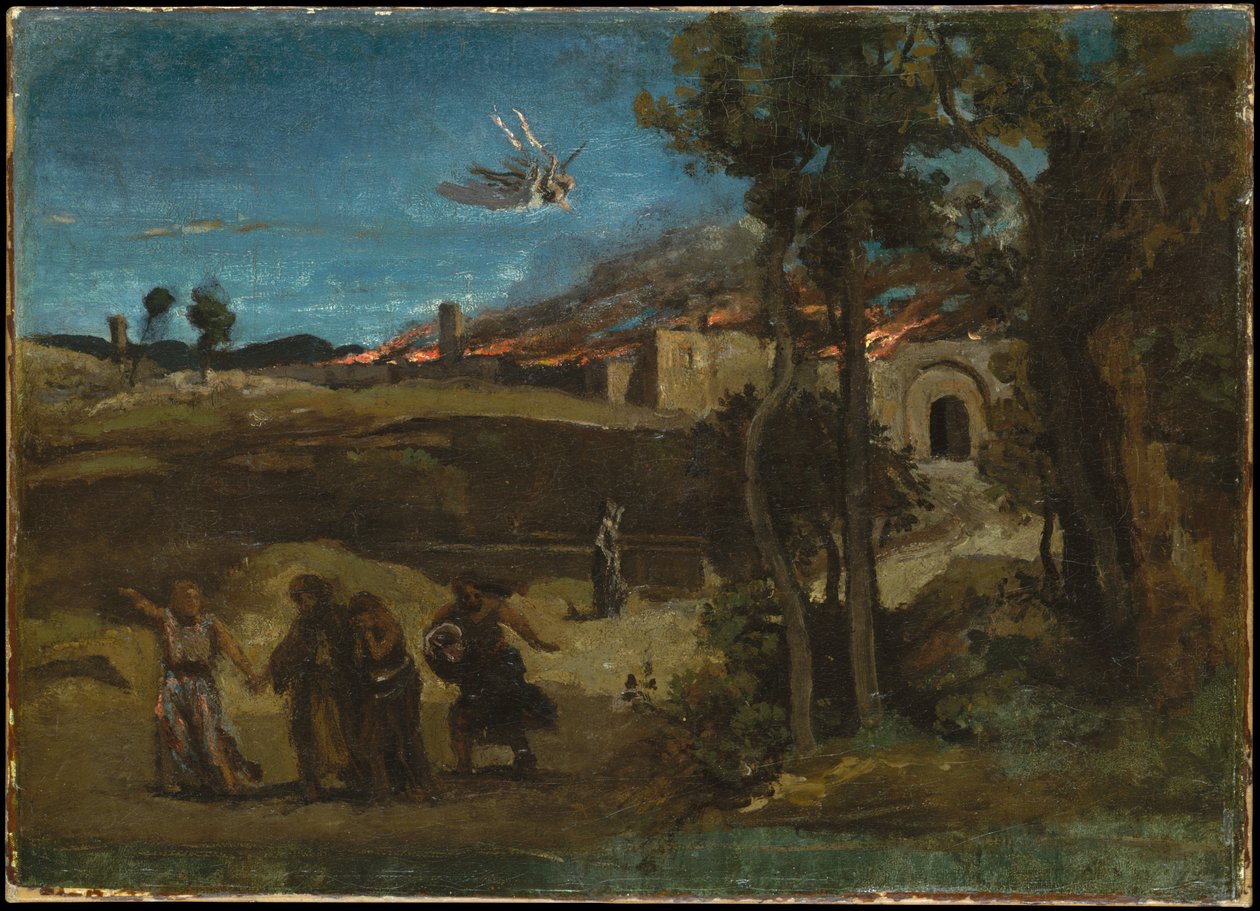 Ødelæggelsen af Sodoma af Jean Baptiste Camille Corot