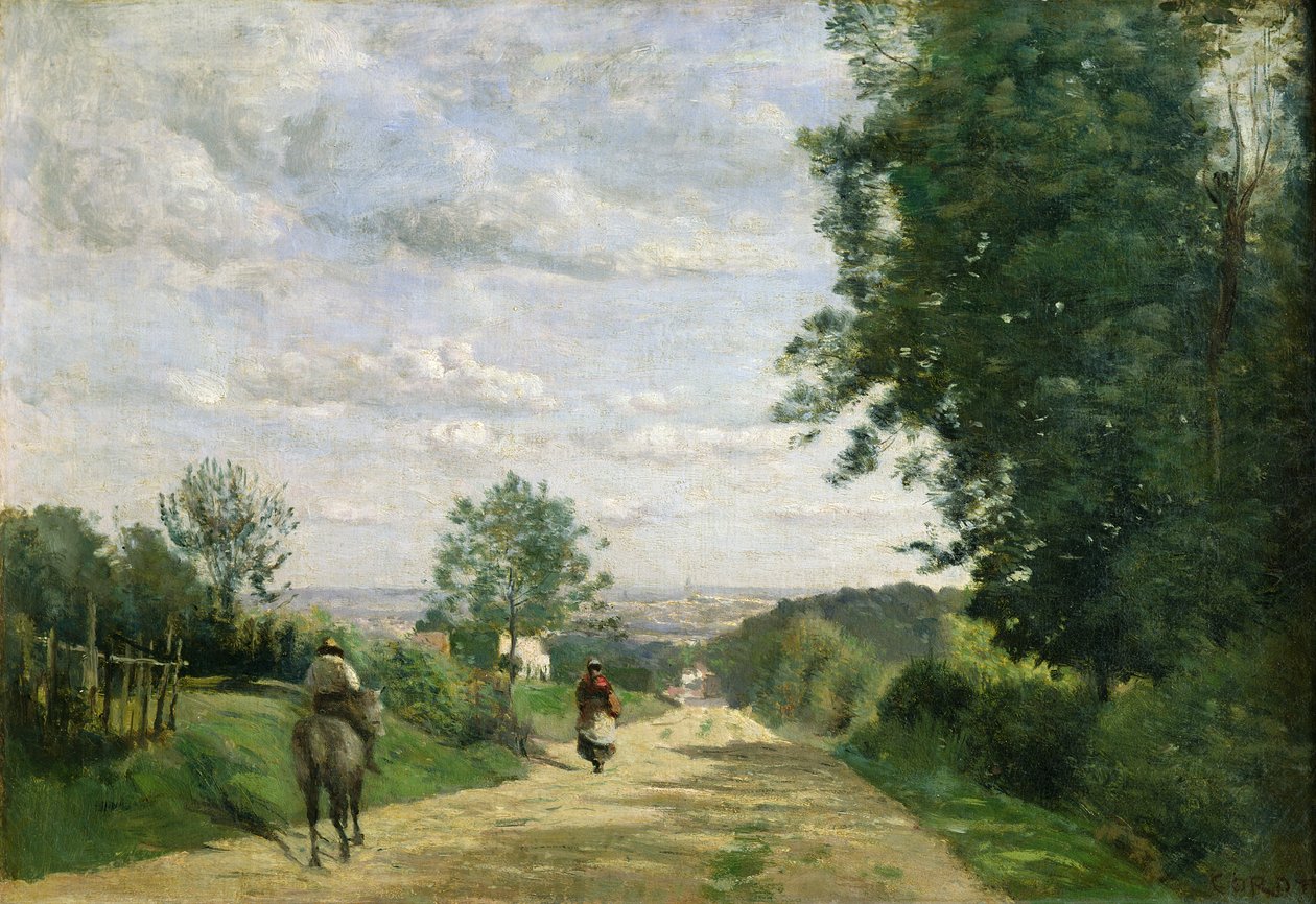 Vejen til Sevres, 1858-59 af Jean Baptiste Camille Corot