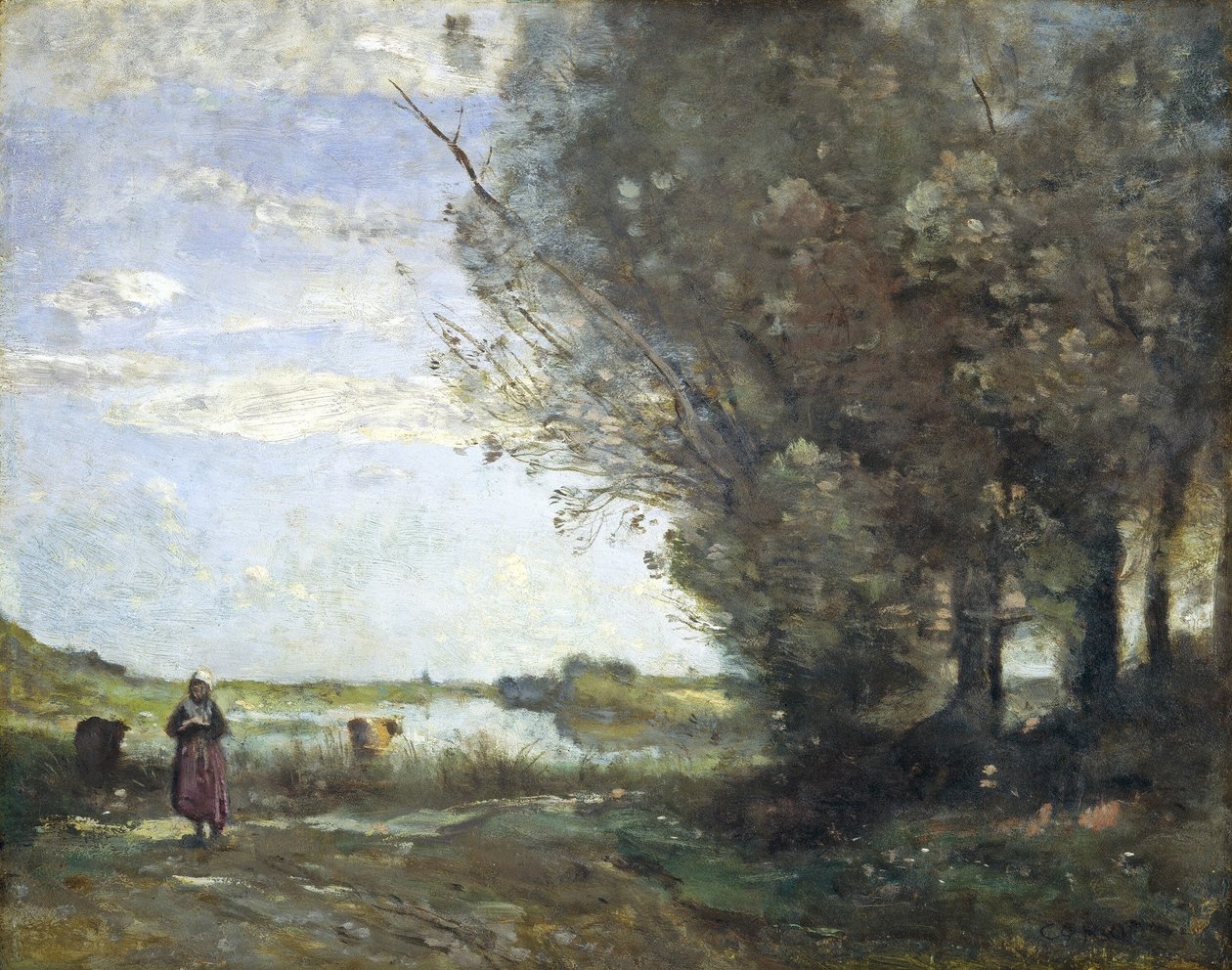 Udsigt over floden af Jean Baptiste Camille Corot