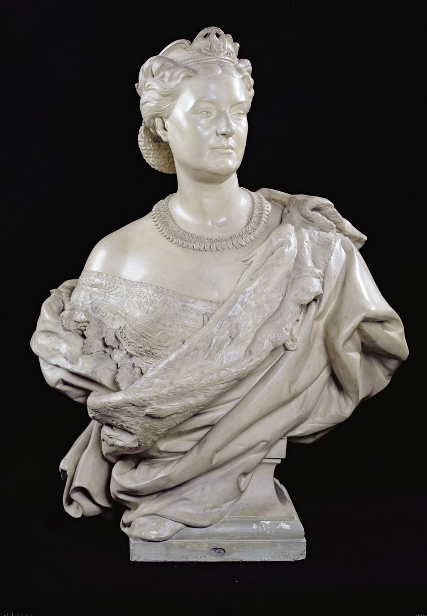 Buste af prinsesse Mathilde (1820-1904) c.1862-63 (gips) af Jean Baptiste Carpeaux