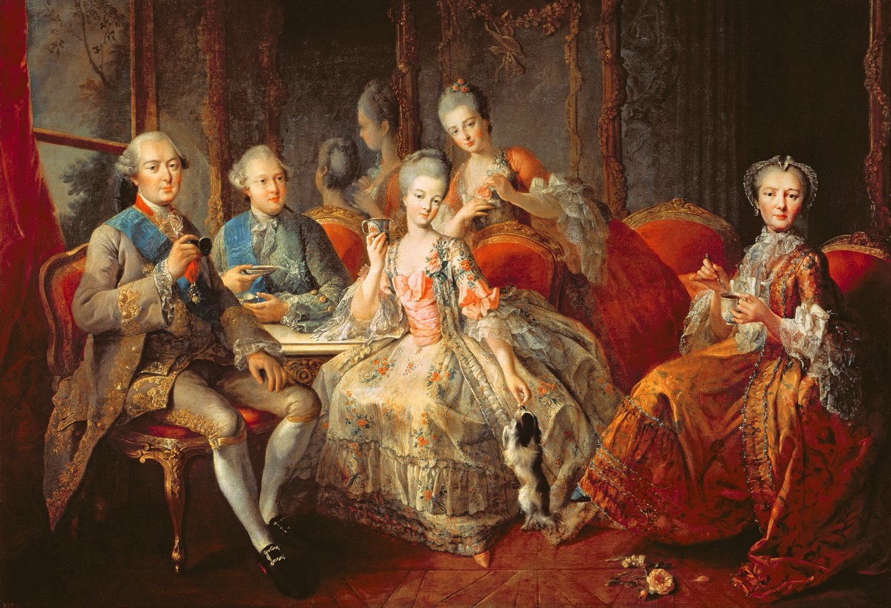 The Penthievre Family eller The Cup of Chocolate, 1768 af Jean Baptiste Charpentier