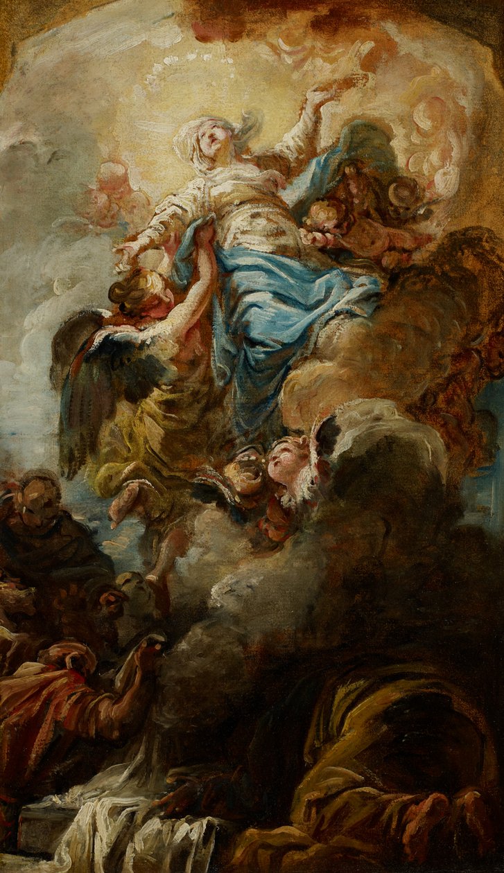 Study for the Assumption of the Virgin, ca. 1760 (olie på papir) af Jean Baptiste Deshays de Colleville
