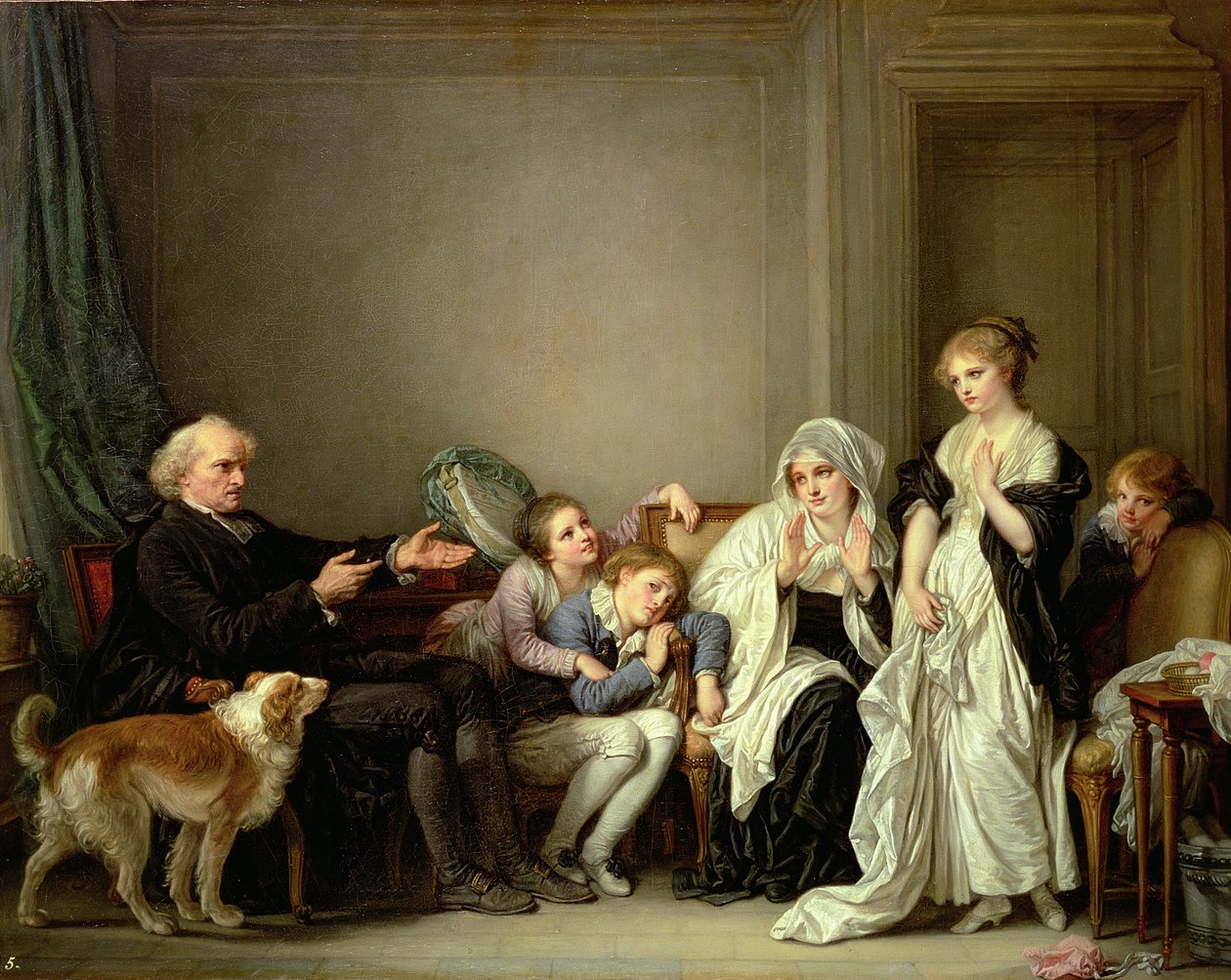 Et besøg hos præsten, 1700-tallet af Jean Baptiste Greuze