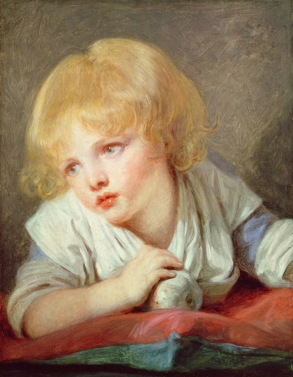Barn med et æble, slutningen af det 18. århundrede af Jean Baptiste Greuze