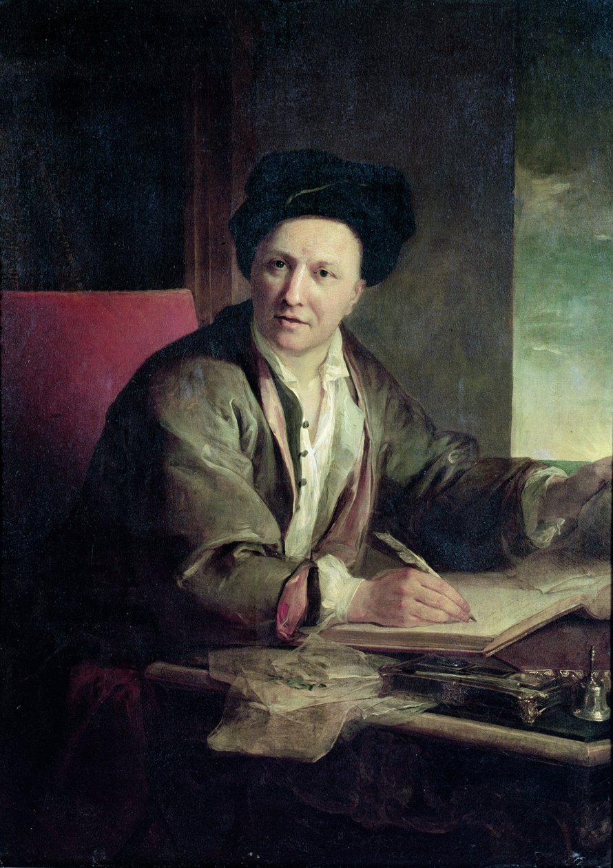 Portræt af Bernard le Bovier de Fontenelle (1657-1757) af Jean Baptiste Greuze