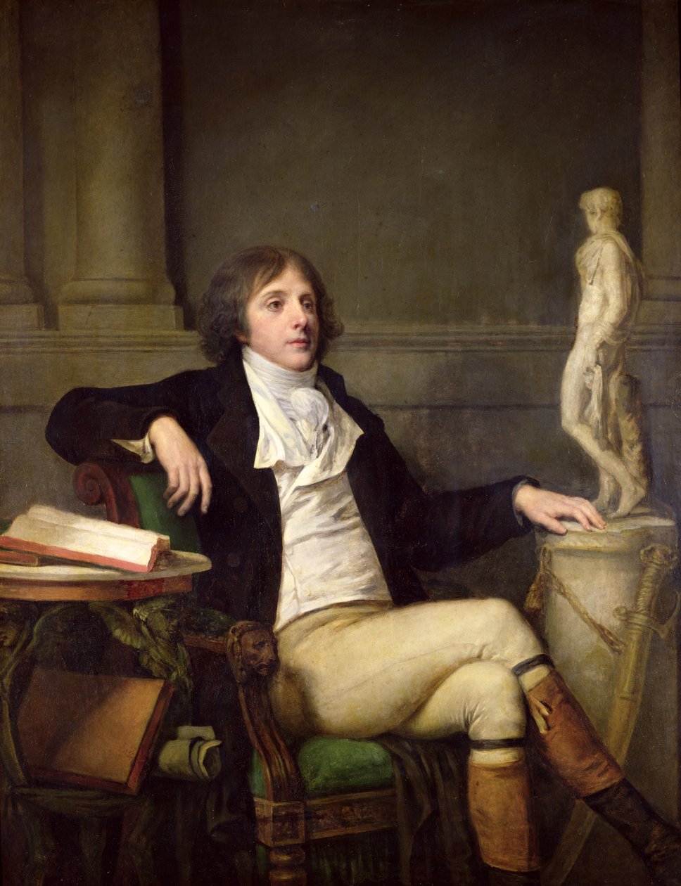 Portræt formodes at være Auguste Louis de Talleyrand (1770-1832) ca. 1792 af Jean Baptiste Greuze