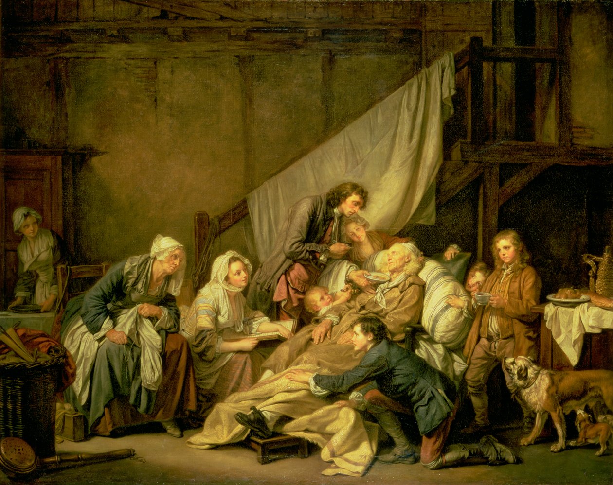 Den lamme, 1763 af Jean Baptiste Greuze