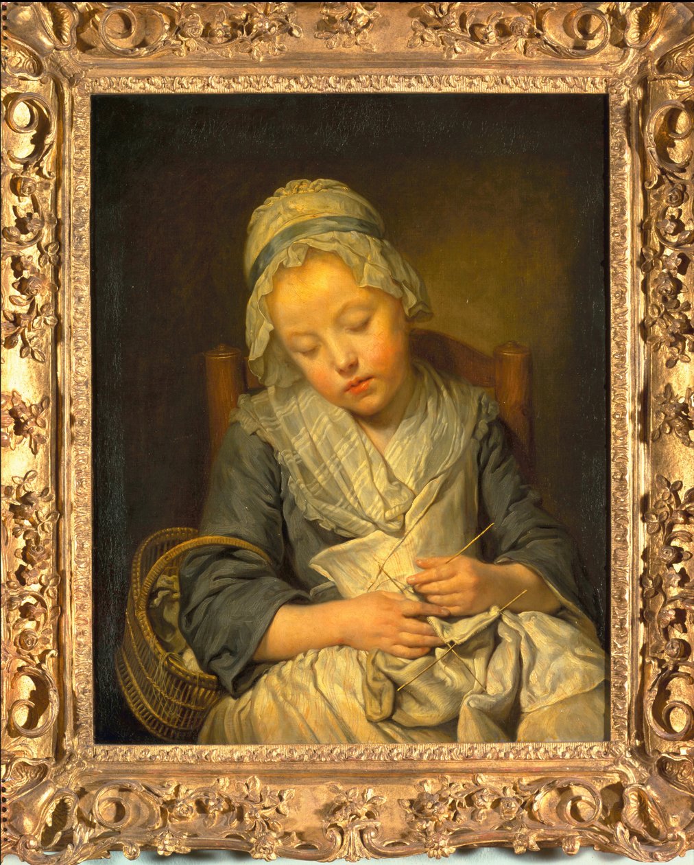 Ung strikker i søvne, c.1759 af Jean Baptiste Greuze