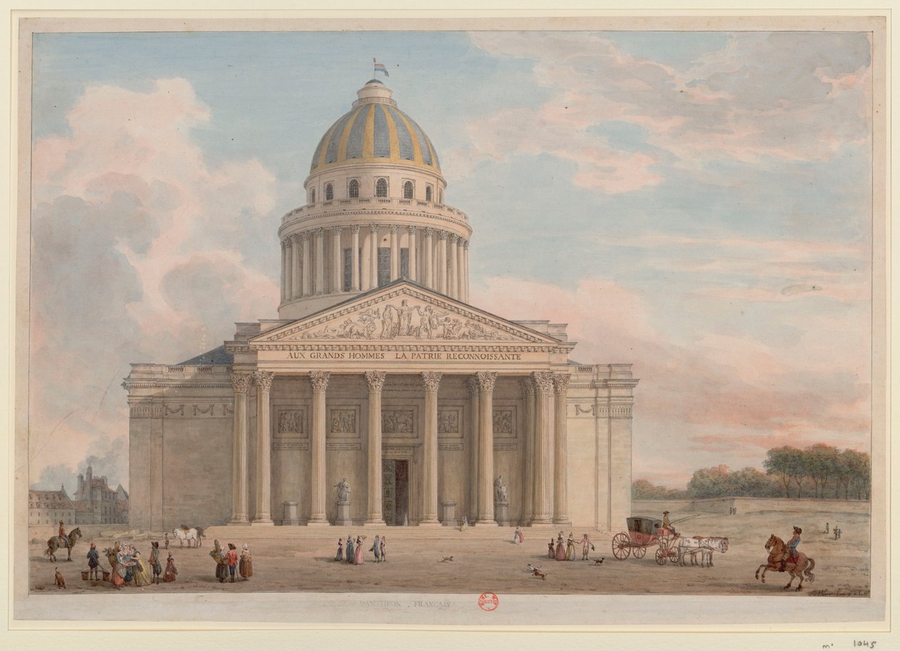 Pantheon i Paris i 1794-1795 af Jean Baptiste Hilair