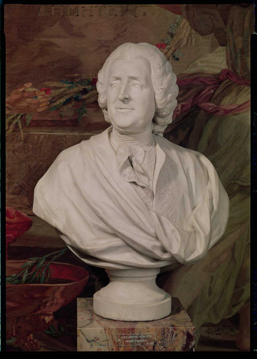 Portrætbuste af Jacques-Ange Gabriel (1698-1782) af Jean Baptiste II Lemoyne