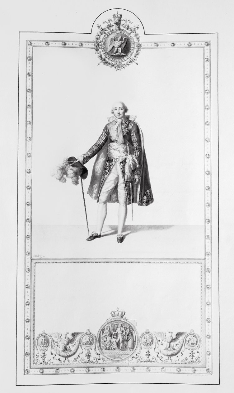 Kostume af en marskal af imperiet til kroningen af kejser Napoleon I og kejserinde Josephine i Paris den 2. december, 1804, illustration fra 