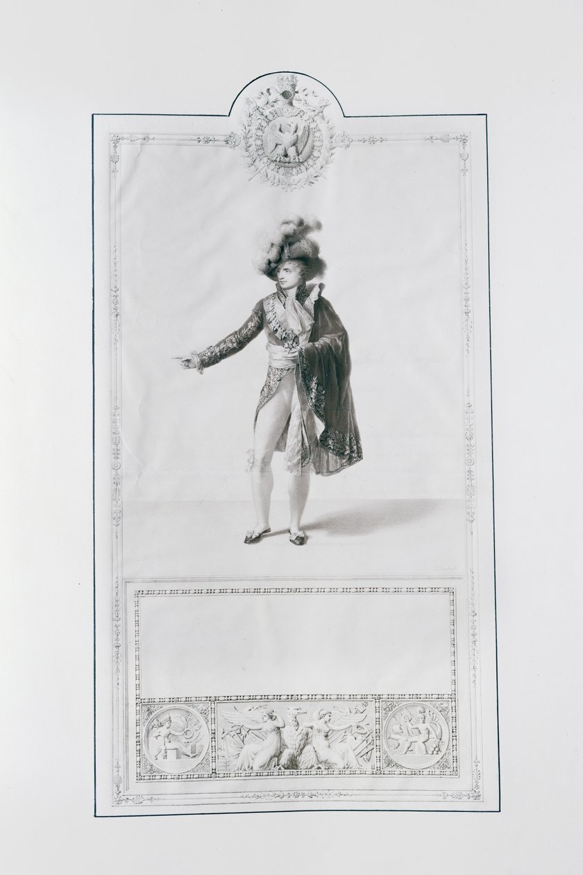 Kostume af en prins Grand Dignitaire til kroningen af kejser Napoleon I og kejserinde Josephine i Paris den 2. december, 1804, illustration fra 