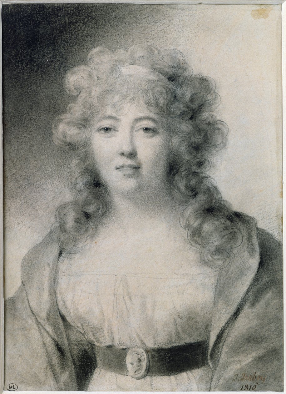 Madame de Stael (1766-1817) 1810 af Jean Baptiste Isabey