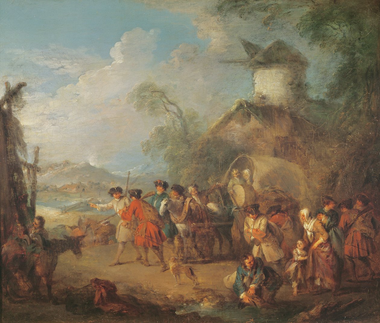Marcherende tropper af Jean Baptiste Joseph Pater