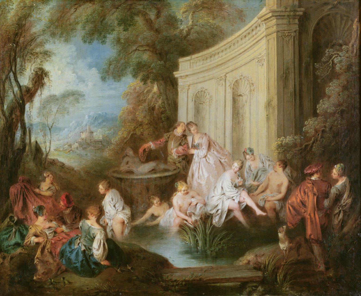 Badegæsterne af Jean Baptiste Joseph Pater