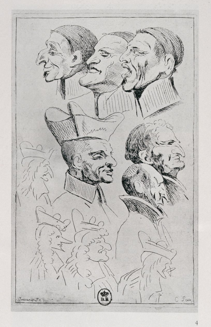 Figurer af jesuitter i karikatur, ca.1762 af Jean Baptiste Jouvenet