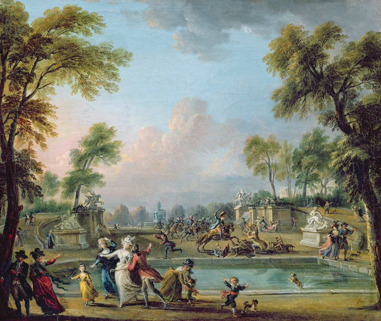 Anklagen for prinsen af Lambesc (1751-1825) i Tuilerierne, 12. juli 1789 af Jean Baptiste Lallemand