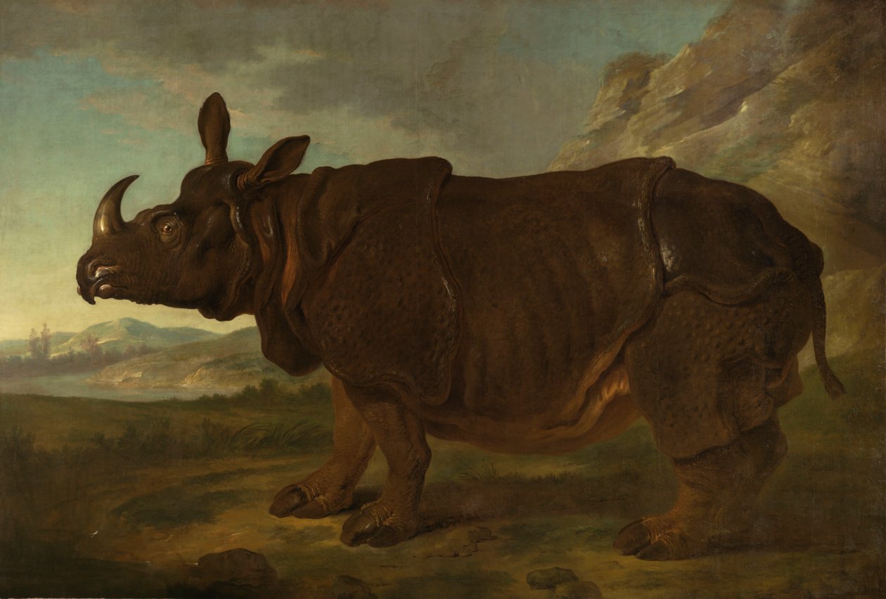 Clara næsehorn i Paris i 1749 af Jean Baptiste Oudry