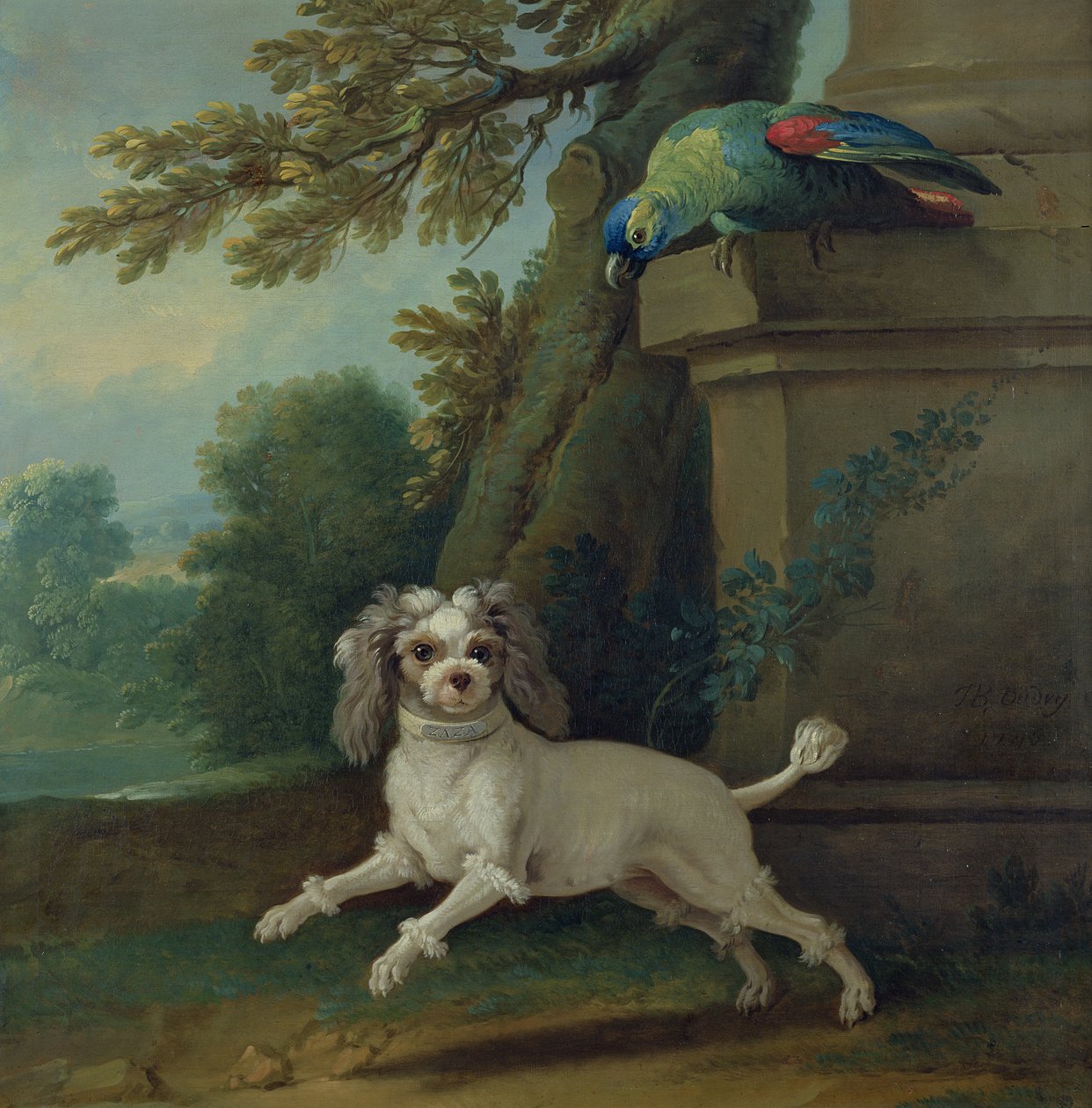 Hunden Zaza, ca.1730 af Jean Baptiste Oudry