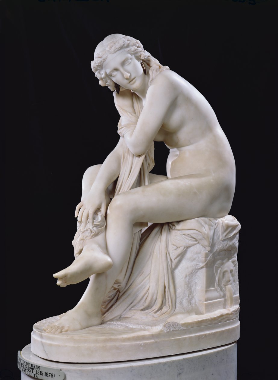 Ud af badet (marmor) af Jean Baptiste Paul Cabet