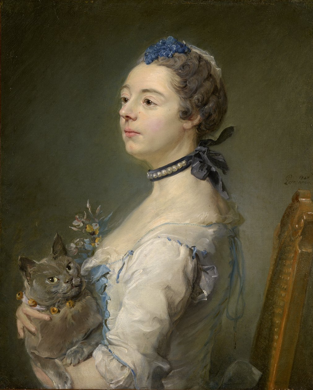 Magdaleine Pinceloup de la Grange, f. De Parseval af Jean Baptiste Perronneau