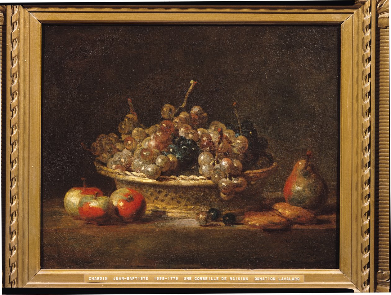 Kurv med druer, 1765 af Jean Baptiste Simeon Chardin