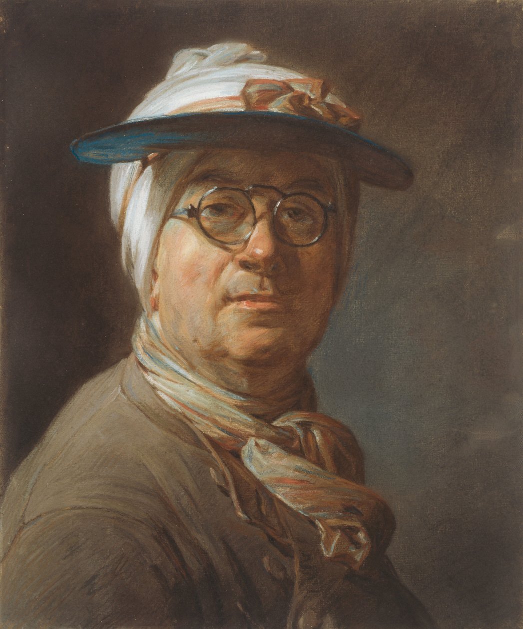 Selvportræt med visir af Jean Baptiste Simeon Chardin
