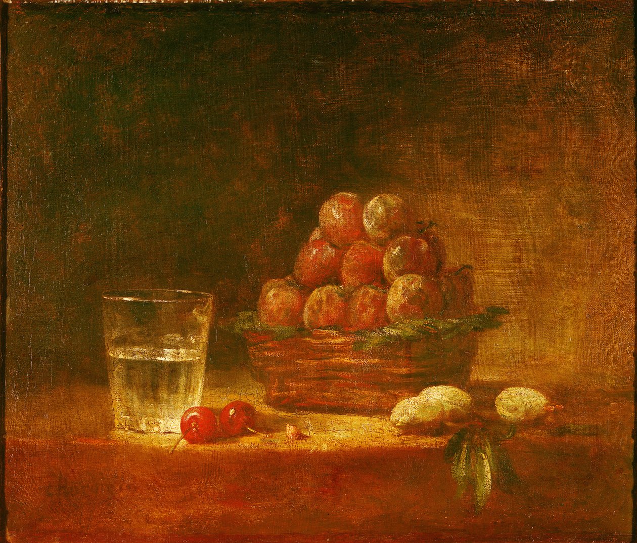 Stilleben med frugt og et glas, 1759 af Jean Baptiste Simeon Chardin