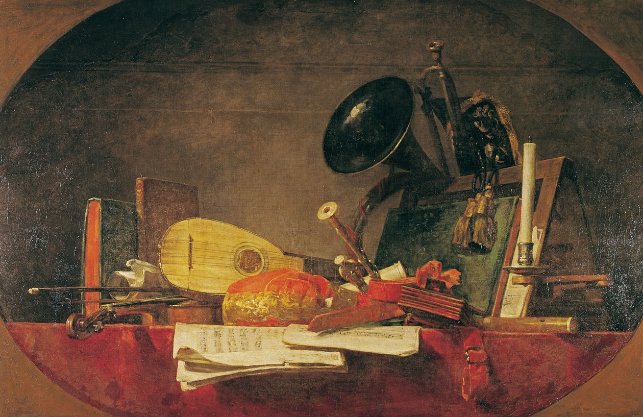 Musikkens egenskaber, 1765 af Jean Baptiste Simeon Chardin