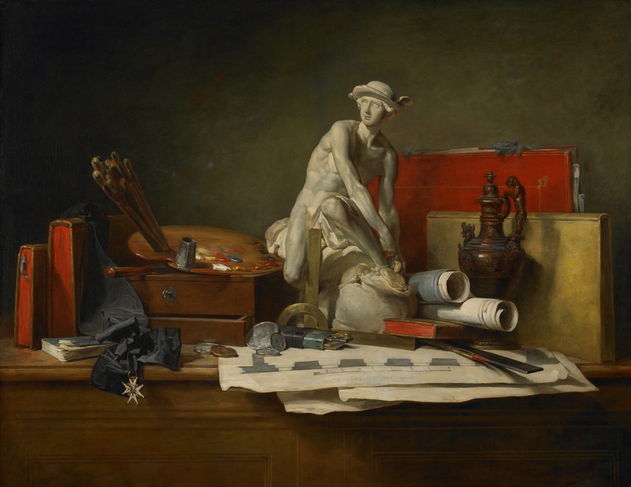 Kunstens egenskaber og belønningerne, der er i overensstemmelse med dem af Jean Baptiste Simeon Chardin