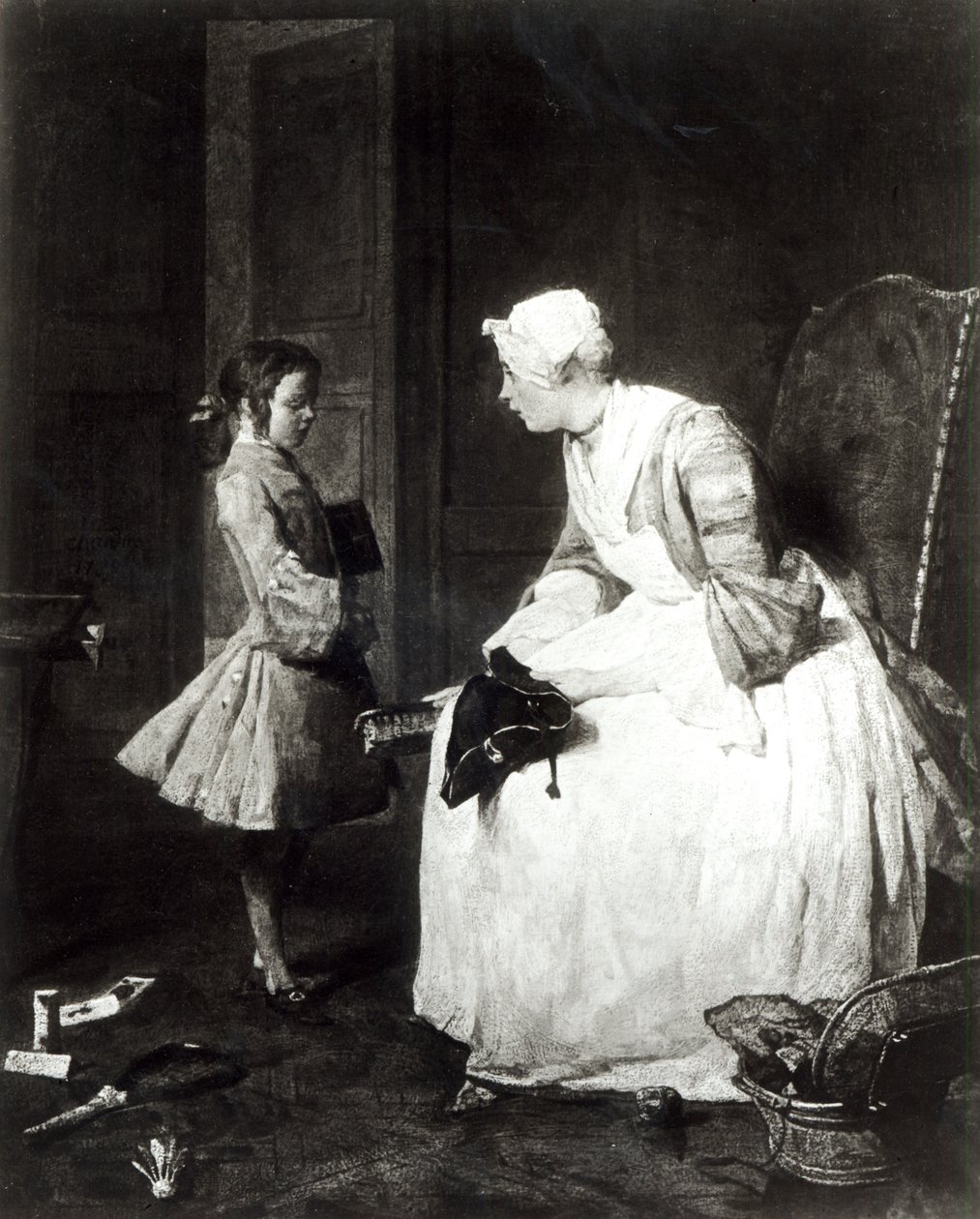 Guvernanten, 1739 af Jean Baptiste Simeon Chardin