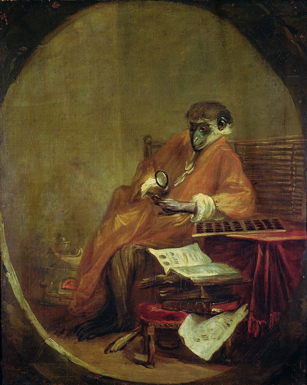 Den antikvariske abe, 1740 af Jean Baptiste Simeon Chardin