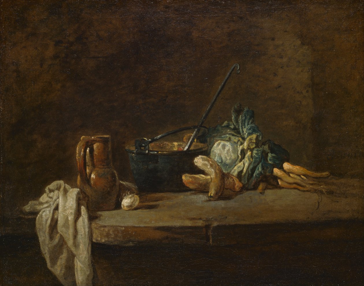 Grøntsager til suppen af Jean Baptiste Simeon Chardin