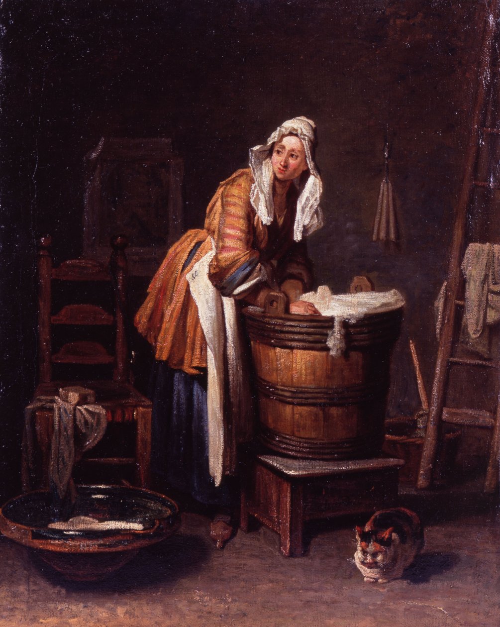 Vaskekvinde af Jean Baptiste Simeon Chardin