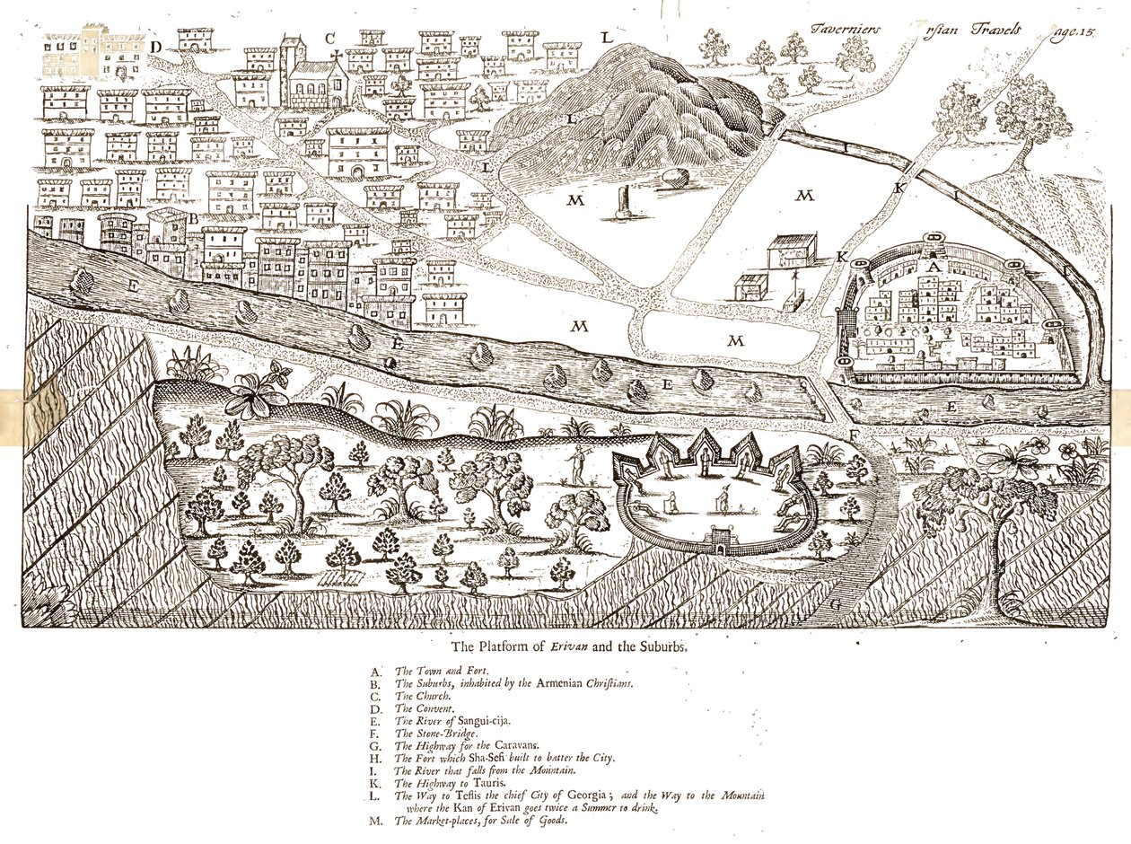 Erivan panorama af Jean Baptiste Tavernier