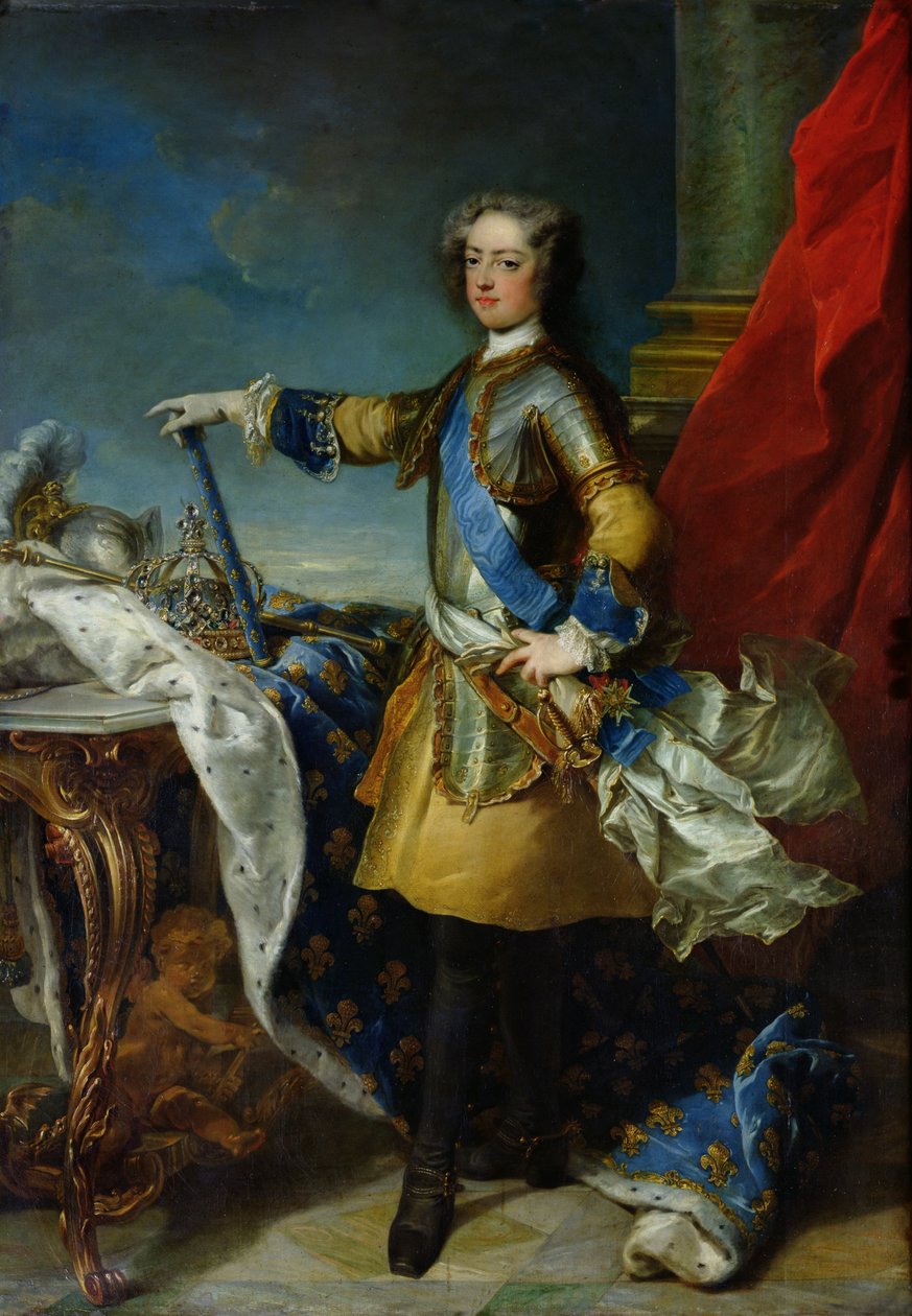 Portræt af Ludvig XV (1710-74) konge af Frankrig, ca. 1727 af Jean Baptiste van Loo