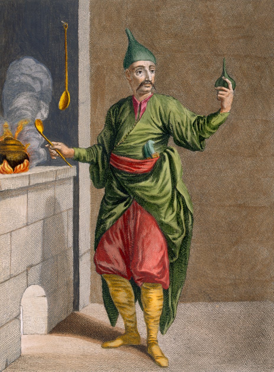 Ast-Chi, sultanens kok, ca.1708 af Jean Baptiste Vanmour
