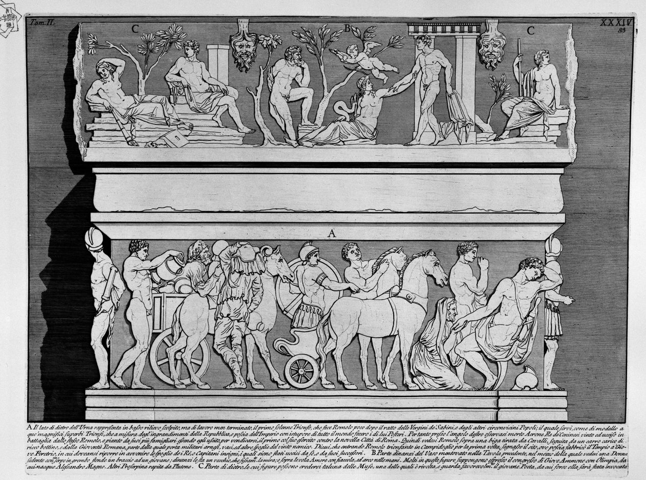 Sarkofag af Alexander Severus og Julia Mamaea fra Monte del Grano af Jean Barbault