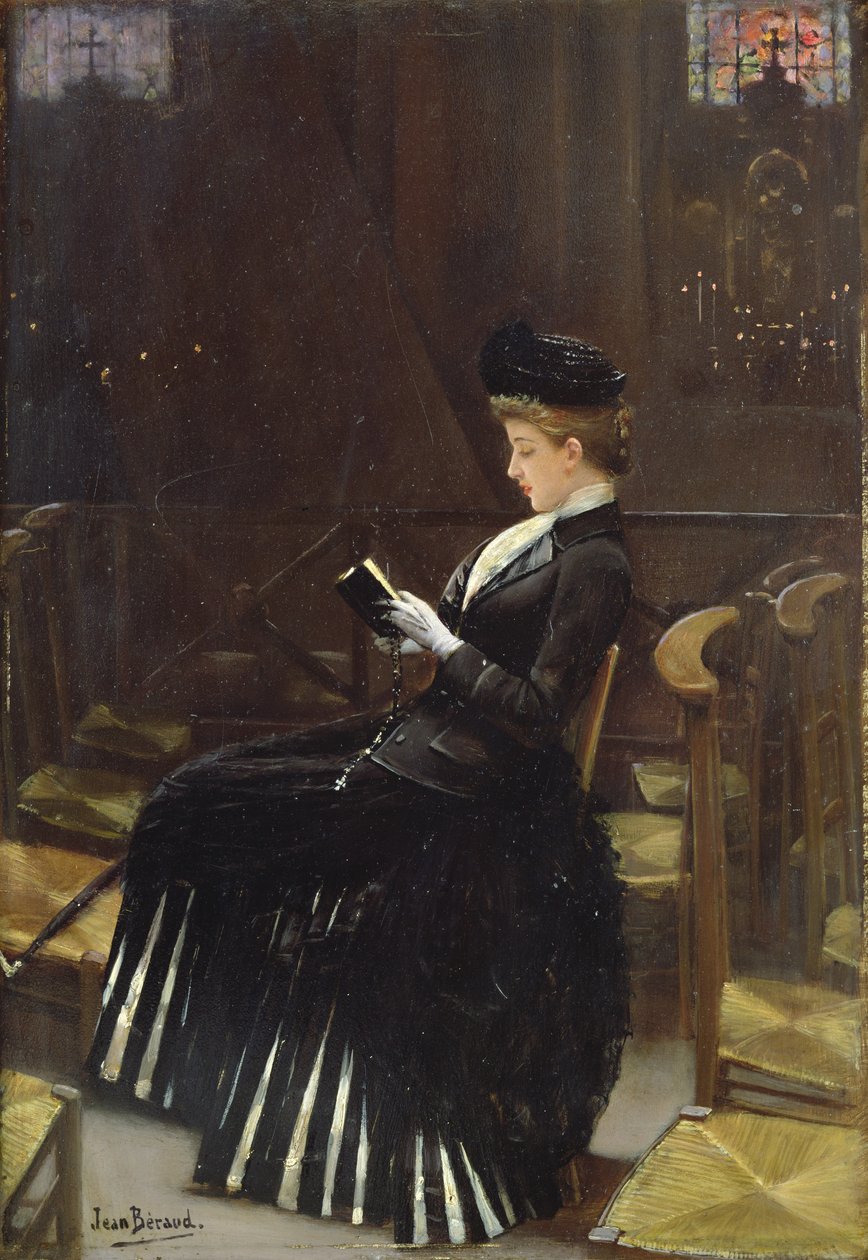 En kvinde i bøn, ca.1889 af Jean Beraud