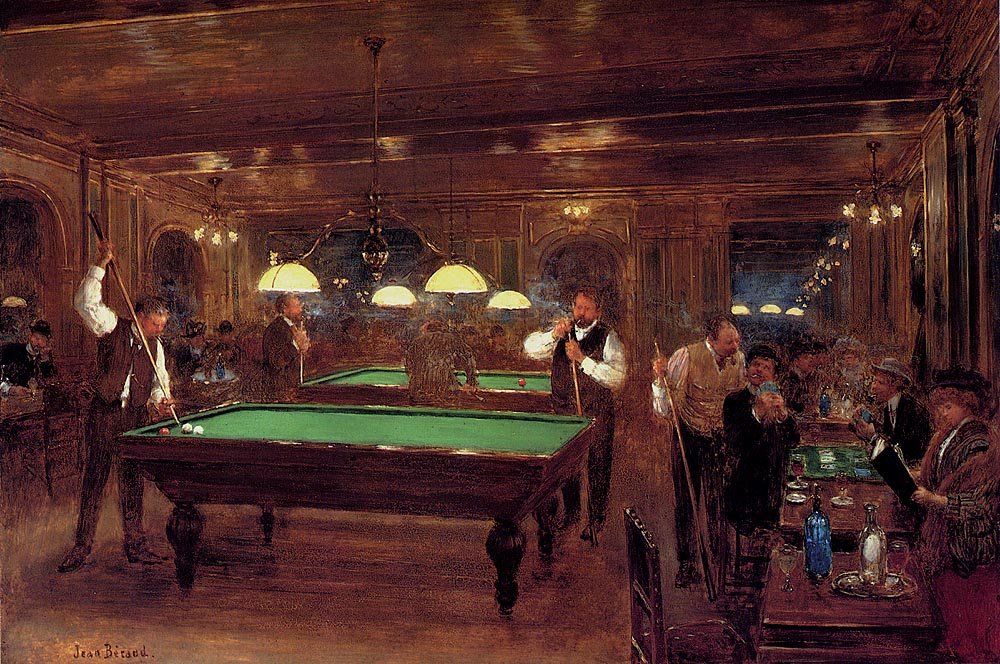Billard eller snooker af Jean Beraud