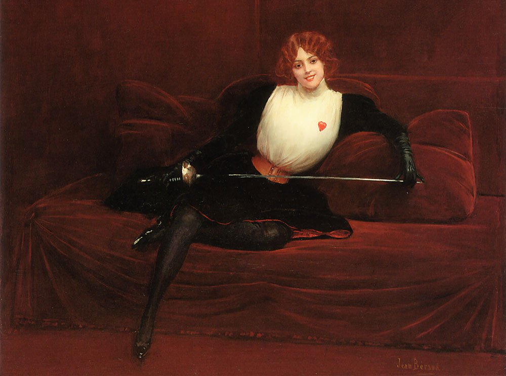 Lescrimeuse Sværdkvinden af Jean Beraud