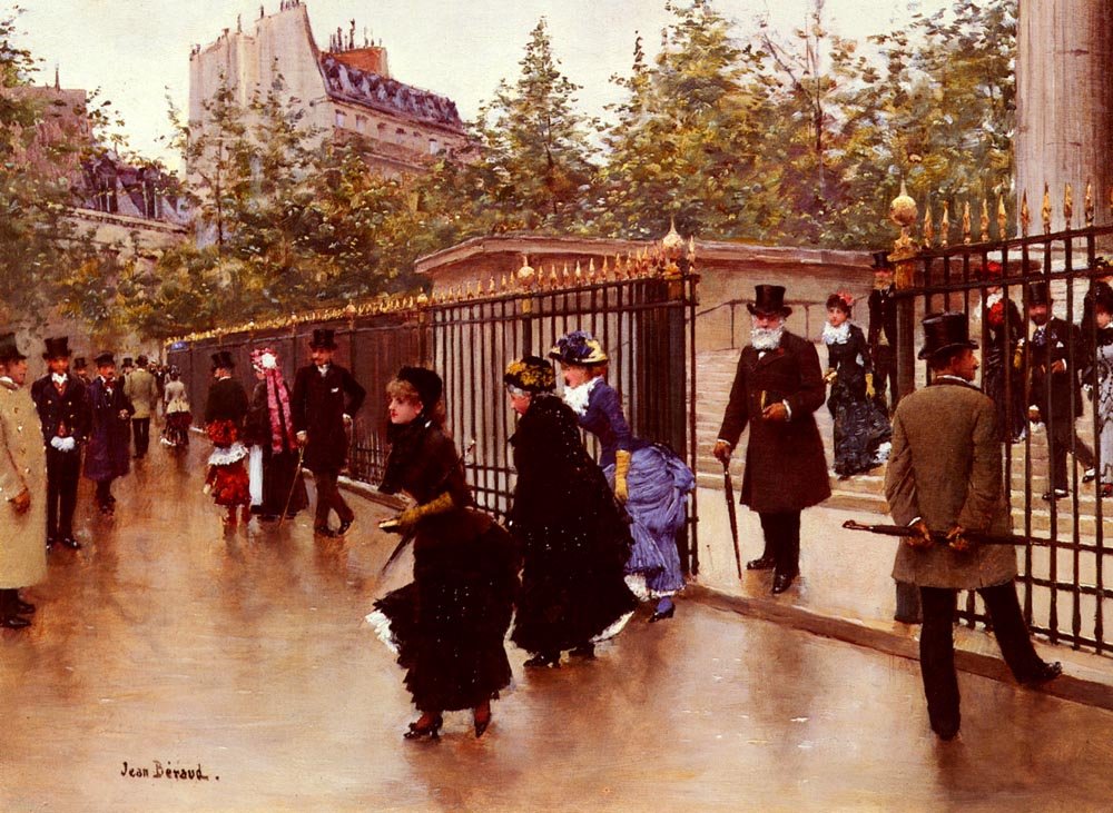 Forlader La Madeleine, Paris af Jean Beraud