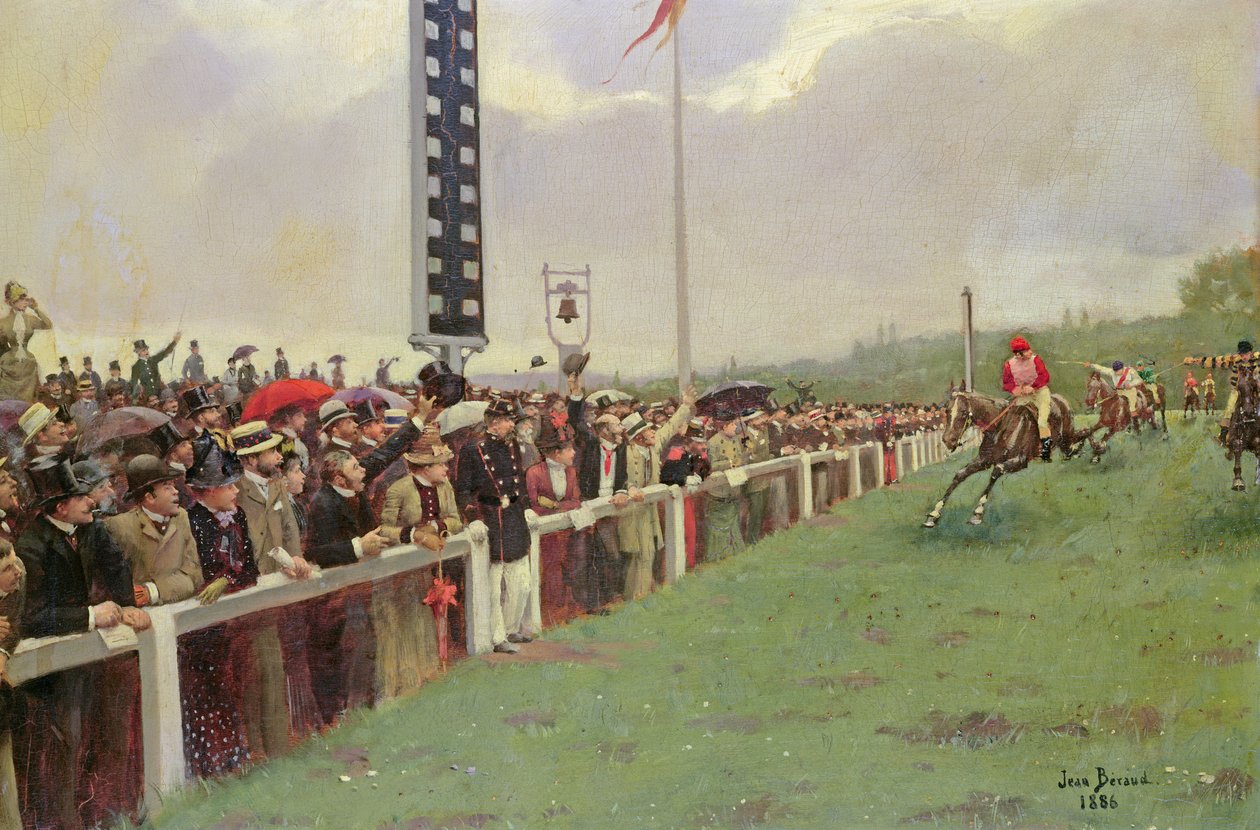 Kurset ved Longchamps, 1886 af Jean Beraud